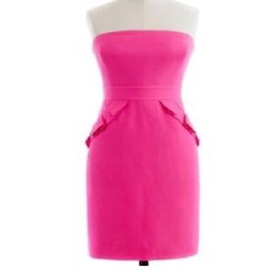 J Crew Hot pink flamenco dress
